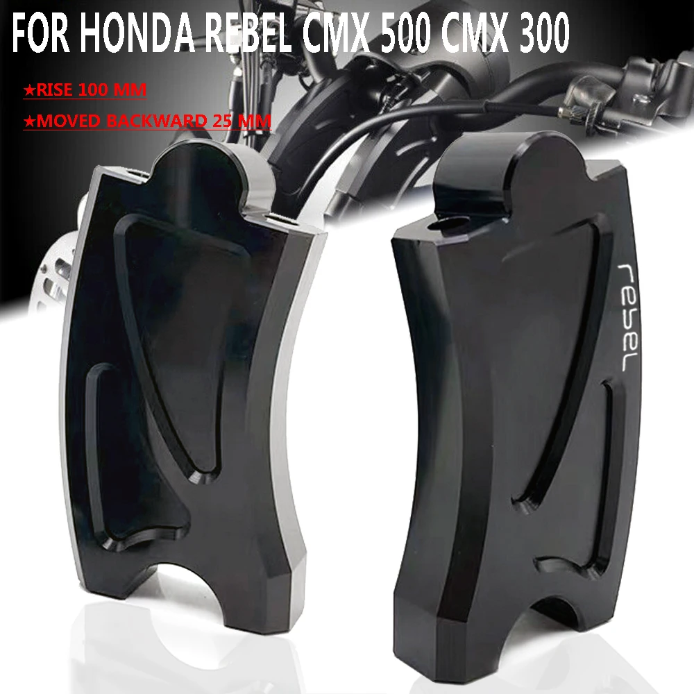 

Алюминиевые подъемники на руль мотоцикла для Honda Rebel CMX 500 300 CMX500 CMX300, ручки, подъемные зажимы, адаптеры, комплект кронштейнов