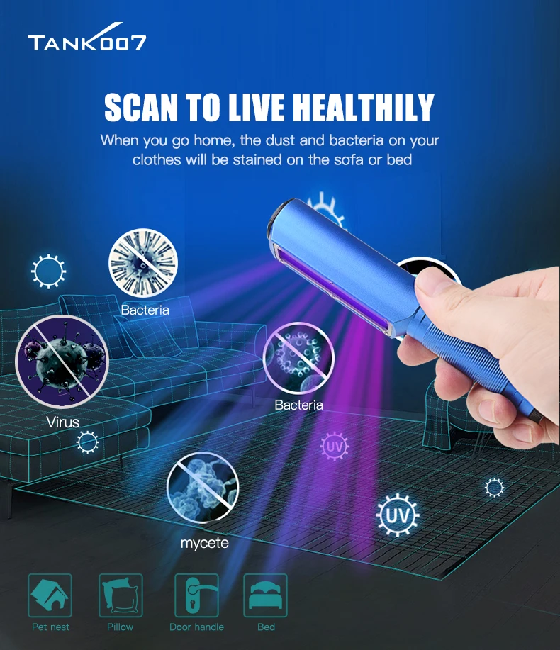 TANK007 UV300 UVC Sterilizing Lamp UV 395nm Light White ORSAM LED Flashlight 18650 Rechargeable Disinfection Torchlight EDC
