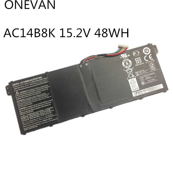 ONEVAN 48Wh 15,2 V AC14B8K Батарея для acer Aspire E3-111 E3-721 E5-771 ES1-311 ES1-711 R7-371T V3-111 C810 C910 CB3-571