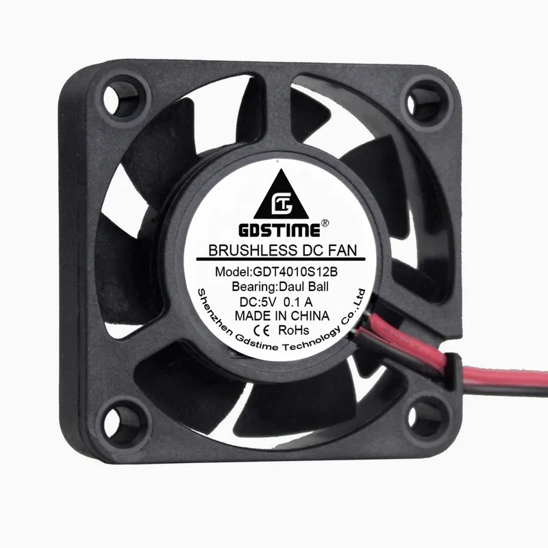 1 шт Gdstime DC 5 В 40 мм 4 см 40x40x10 мм шарикоподшипник 2Pin Небольшой Бесщеточный вентилятор охлаждения