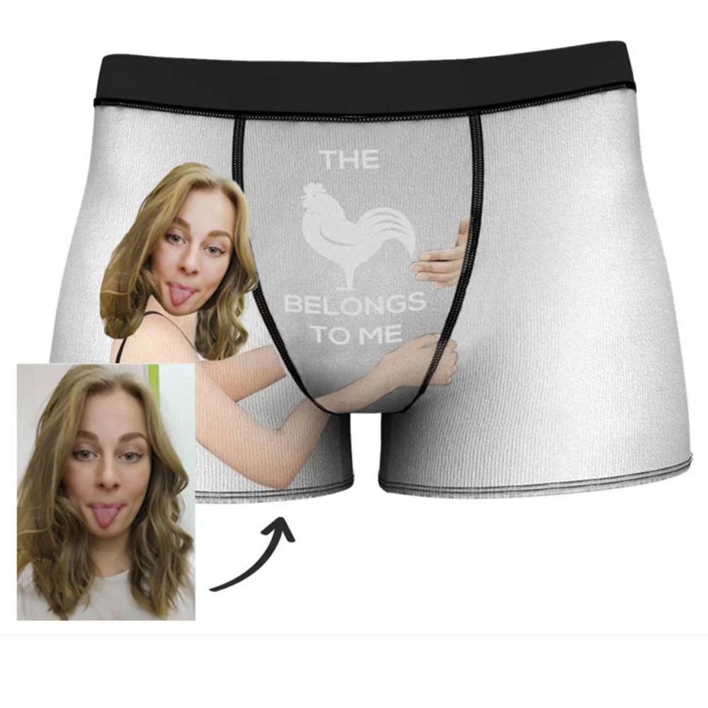 Customized name photo boxer на теле темная кожа День Святого Валентина мужские трусы забавные шорты для бойфренда нижнее белье рождественские подарки