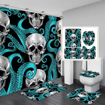 

Halloween Decoration,Skull,Green Skelton,Curtains for Bathroom Shower,Bedroom,Window,Wall,Restaurant,Bar,Canteen,Gifts