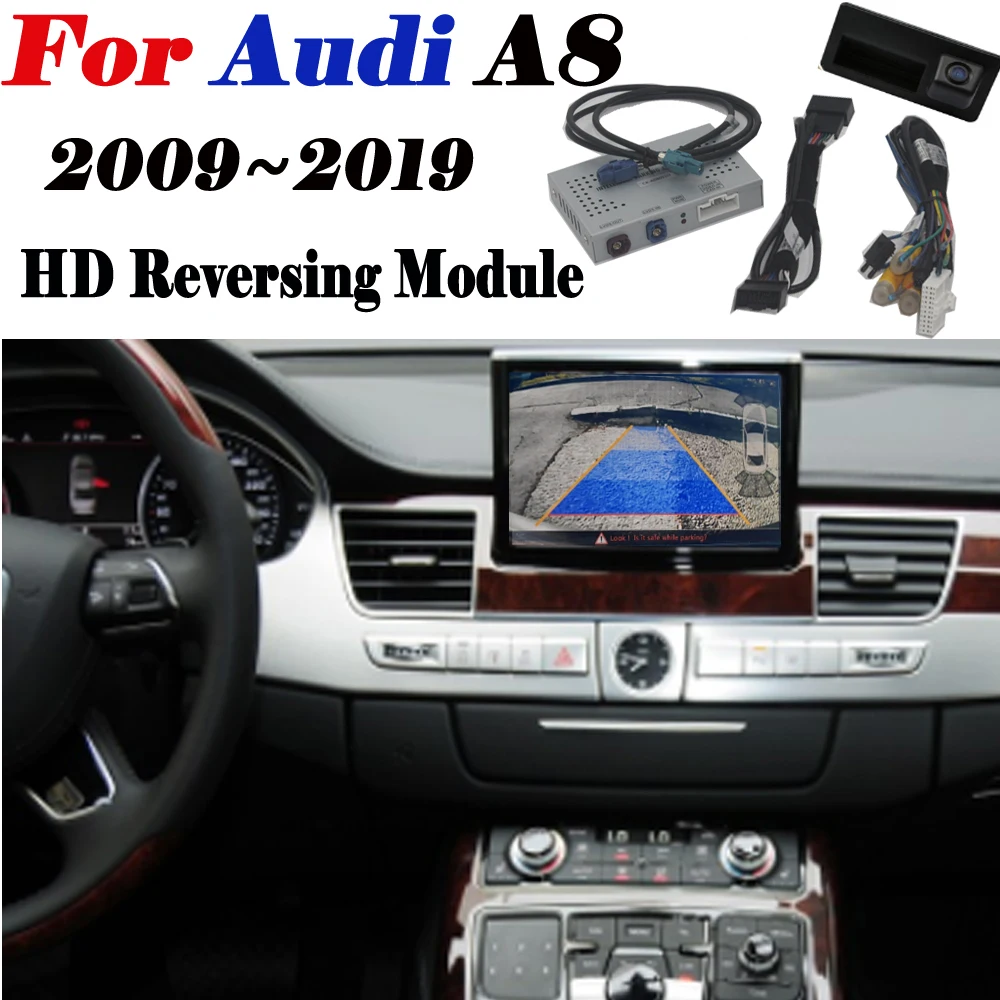 Камера заднего вида для Audi A8 2009 ~ 2019 интерфейс резервная камера парковки
