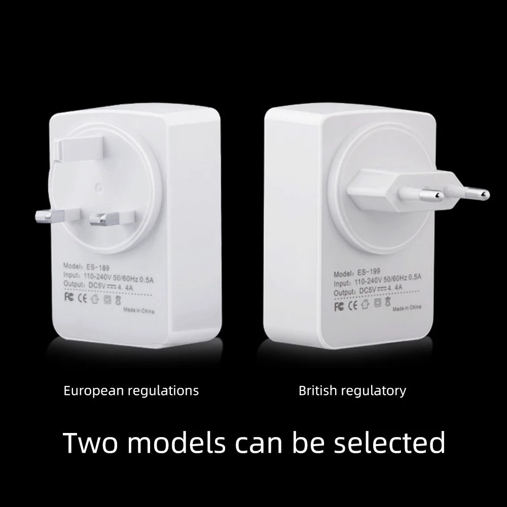 FDBRO EU USB Зарядное устройство адаптер 4-Порты и разъёмы 4.4A(макс.) 22 Вт Светодиодный светильник автоматической идентификации Портативный телефон дорожное настенное зарядное Зарядное устройство для iPhone для samsung