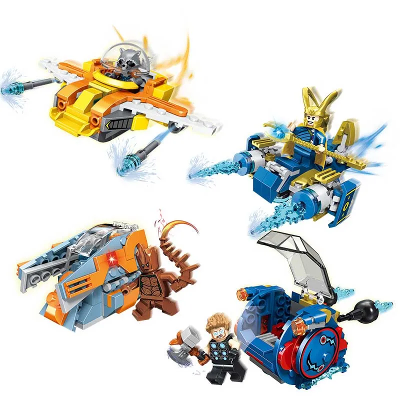 

Avengers 4 Super Heroes Guardians Galaxy Tree Man Raccoon Star Compatible Building Blocks Bricks Boy Toys B489