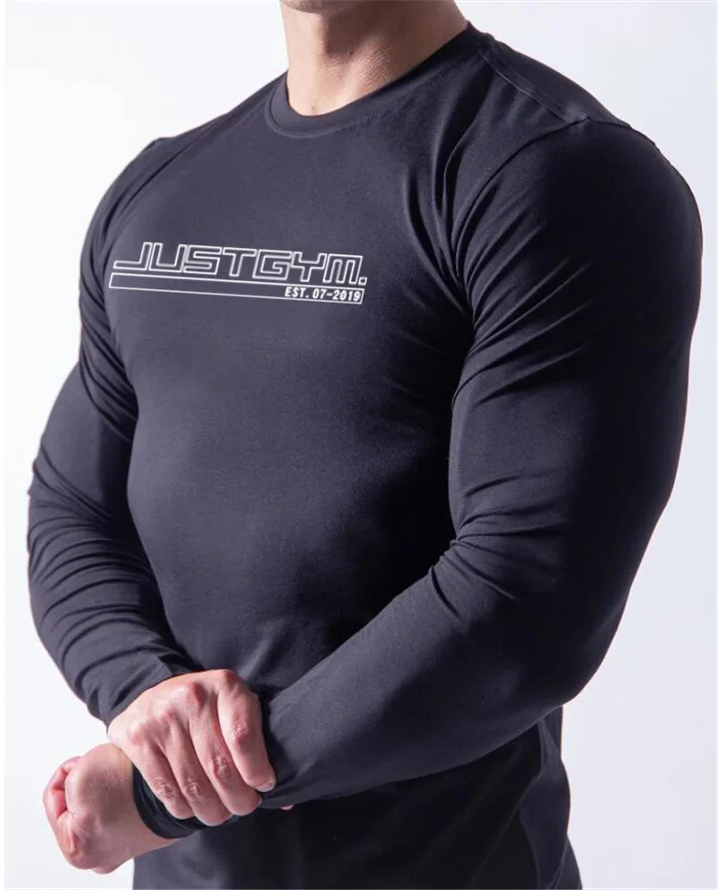 Новинка осенняя спортивная женская хлопковая футболка для фитнеса Мужская