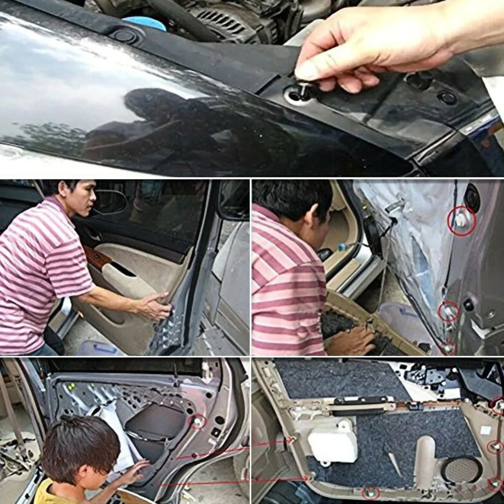 500 шт Смешанные авто детали крепления зажим для автомобиля бампер отделка крыла пластиковые заклепки Дверная панель
