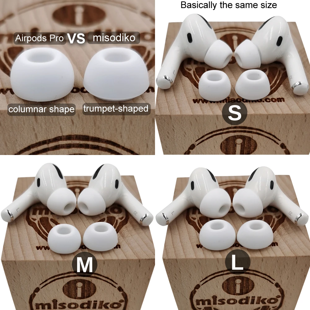Misodiko силиконовые наушники для Apple AirPods Pro/ 3 го поколения сменные (3 пары