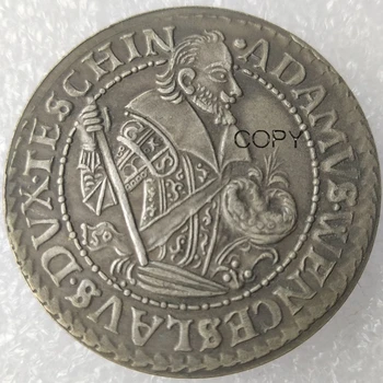 

Silesia Teschen Thaler - Adam Wenzel 1609 Silver Plated Copy Coins