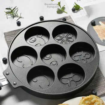 

Cake Mould Egg Dumpling Pot Non-Stick Seven-Hole Fried Egg Pot Cake Mold Red Bean Cake Baking Tray Nozzles for cake