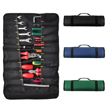 

Multifunction Tool Bags Practical Carrying Handles Oxford Canvas Chisel Roll Bags For Tool 3 Colors New instrument Case