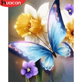 

HUACAN Pictures By Numbers Butterfly DIY For Adults Home Decor Oil Painting By Numbers Animals Wall Art For Living Room