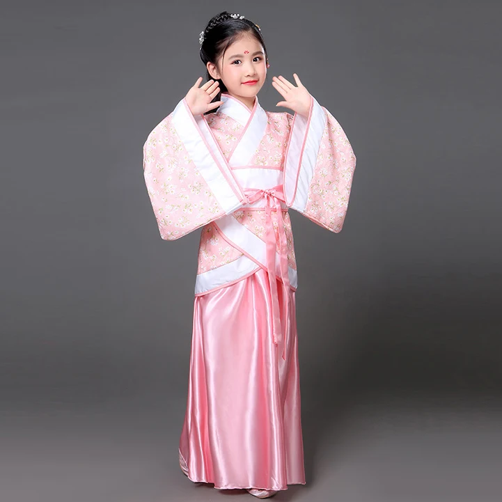 Hanfu Kid традиционная Китайская древняя одежда женские костюмы для девочек детское
