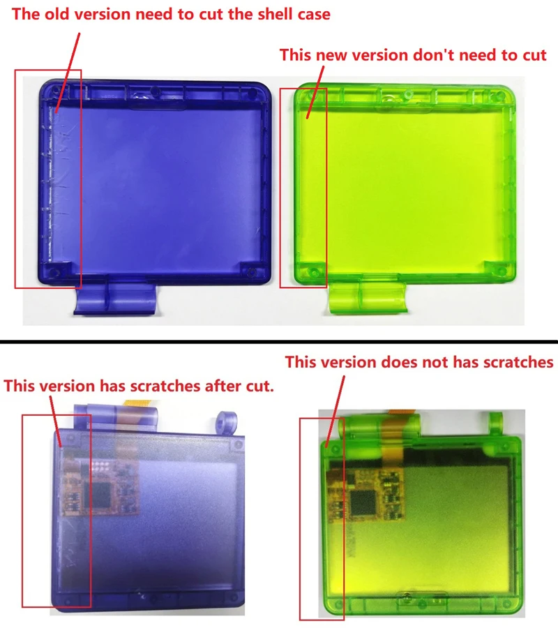 Carcaça e Tela de Gameboy Tela de Lcd Transparente sem Necessidade de Corte para Gba Advance Gba sp - Image 3