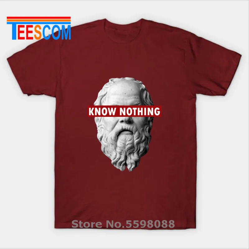 Мужская футболка из 100% хлопка с принтом знаменитости сократы|Футболки| |