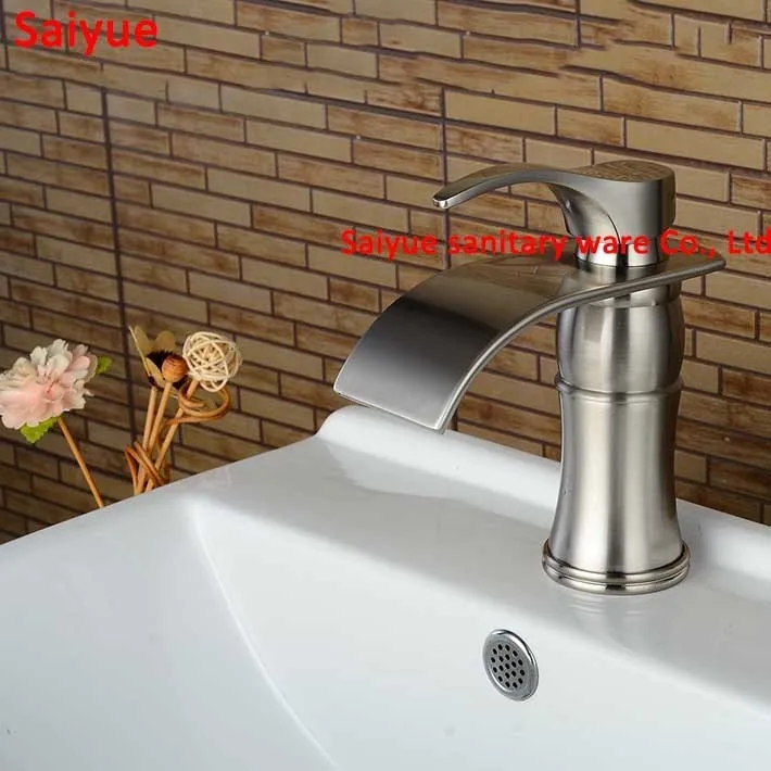 Простая форма подключения тыквенный корпус никелевая щетка кухонный кран смеситель для раковины установка ванной кран водонагреватель