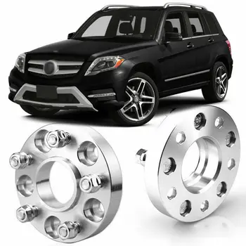 

2pcs 1"Wheel Spacers Centric Hub Adapters 5x4.4 66.6mm 14x1.5 For Benz GLK-Class