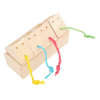 

1PC Parrot Forager Wooden Parrot Foraging Box Educational Bird Foraging Feeder Toy Nibble Interactive Bird Supplies Bite Resista