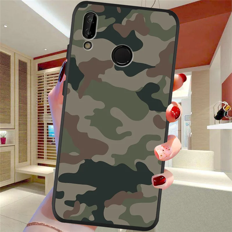 Роскошный Армейский Камуфляж для Huawei P40 Lite Mate 10 20 30 P8 P20 P30 Honor 8X 9X Pro 8S 8A силиконовый