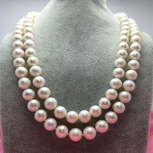 classic value point 10-11mm natural pearl necklace round double multilayer AAA sweater chain | Украшения и аксессуары