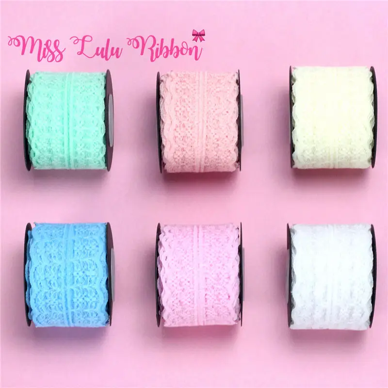 

10 Yards/Roll 45mm Inelastic Lace Hollow Design Wave Pattern Lace Ribbon Decoration Accessories Handmade Hair Knot Material