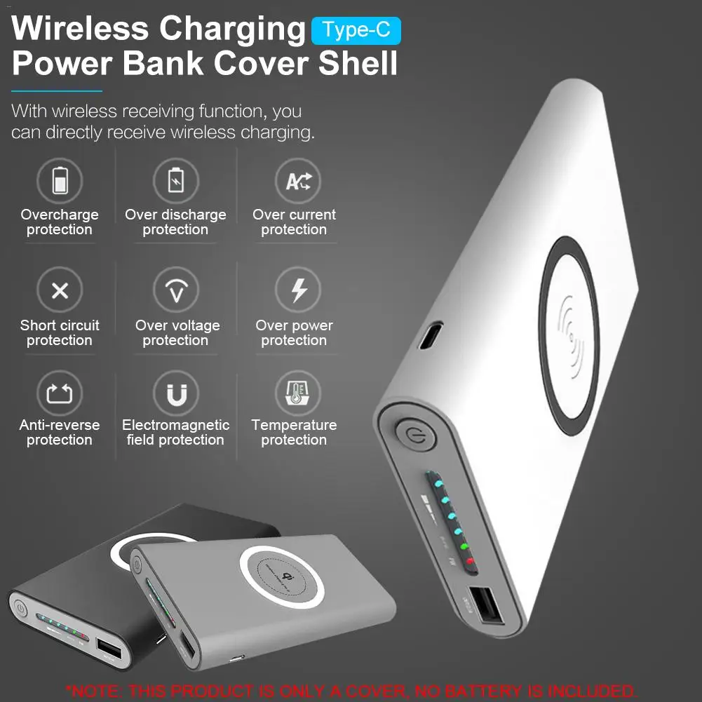 Typec Interface Power Bank Cover Wireless Charging Power Bank Cover