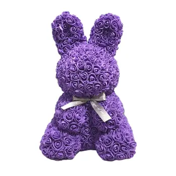 

Artificial Rose Soap Flower Rabbit Handmade DIY Simulation Cute Doll Friend Gift 67JB