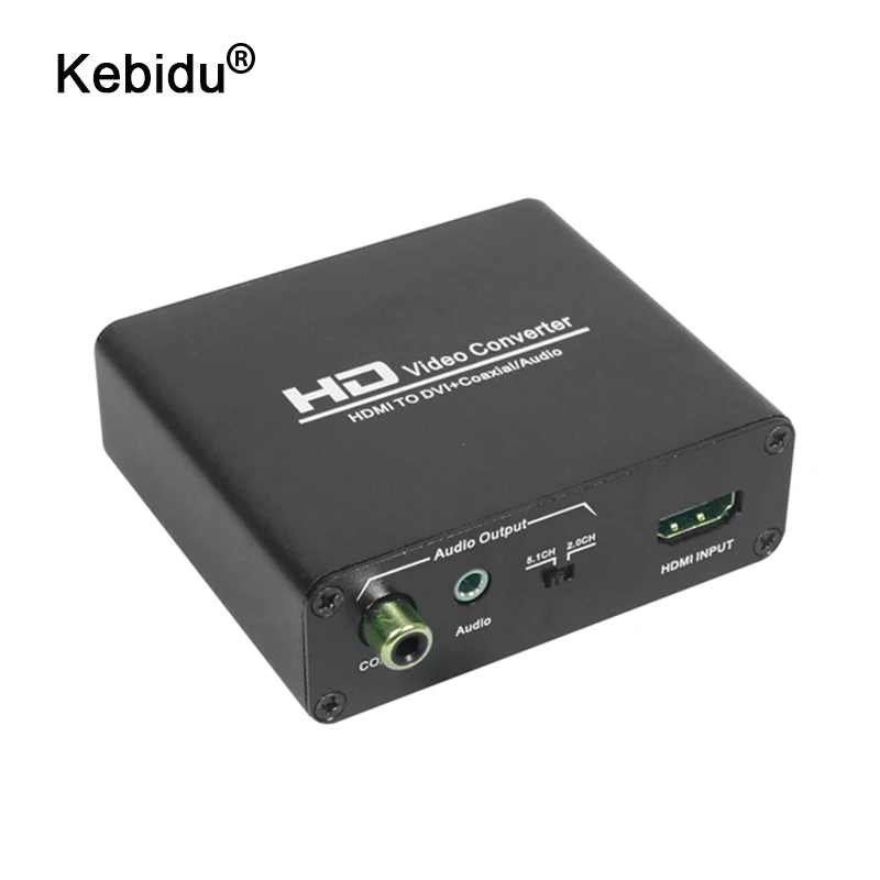 Kebidu HDMI DVI + SPDIF аудио стерео адаптер сплиттер с снятием HDCP HD 1080P видео|Кабели HDMI| |