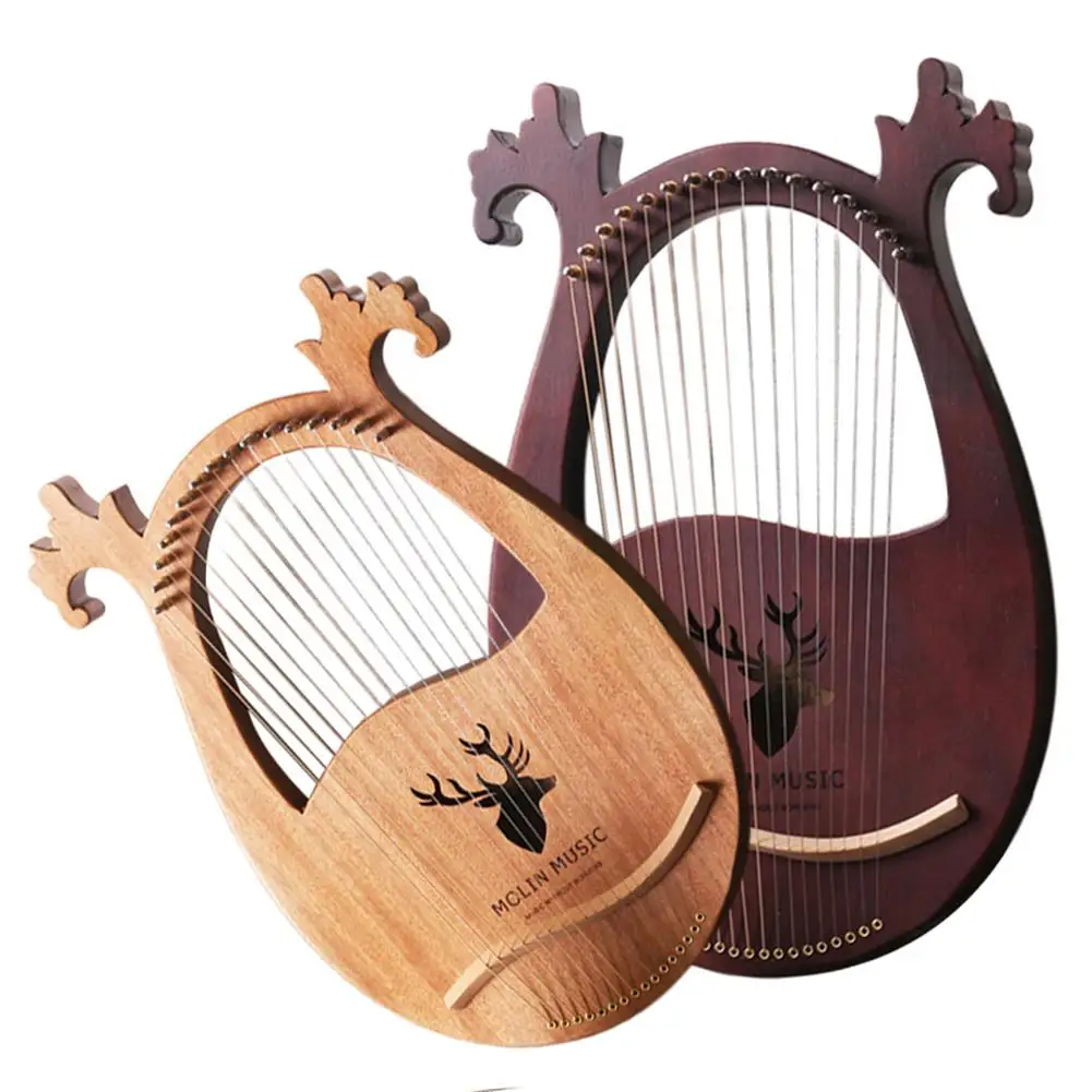 16-note Lyre harp набор жесткий из красного дерева жесткий портативный с тюнинговым ключом черная сумка для хранения арфа набор высокого качества