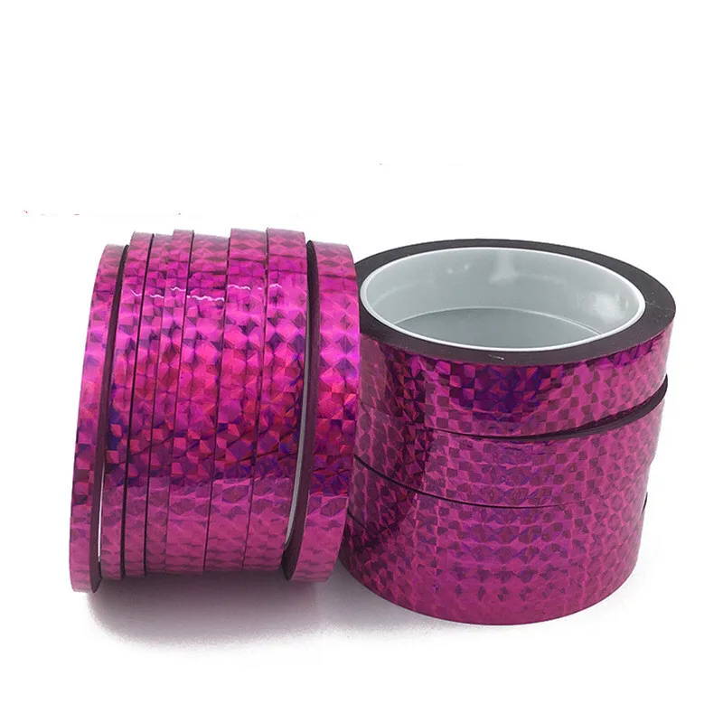 Self Adhesive Decorative Masking Tape Laser Glitter Hot Stamping Sticker Party Birthday Christmas Decor 50 Meters