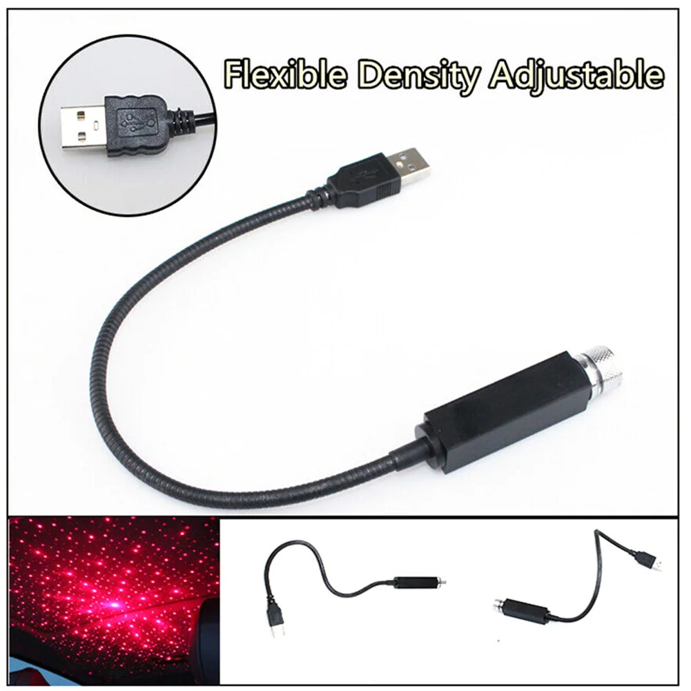 Декоративный Регулируемый атмосферный usb-разъем для внутреннего освещения и ночной крыши, вечерние аксессуары для дома и автомобиля, светильник-проектор, Светодиодная звезда