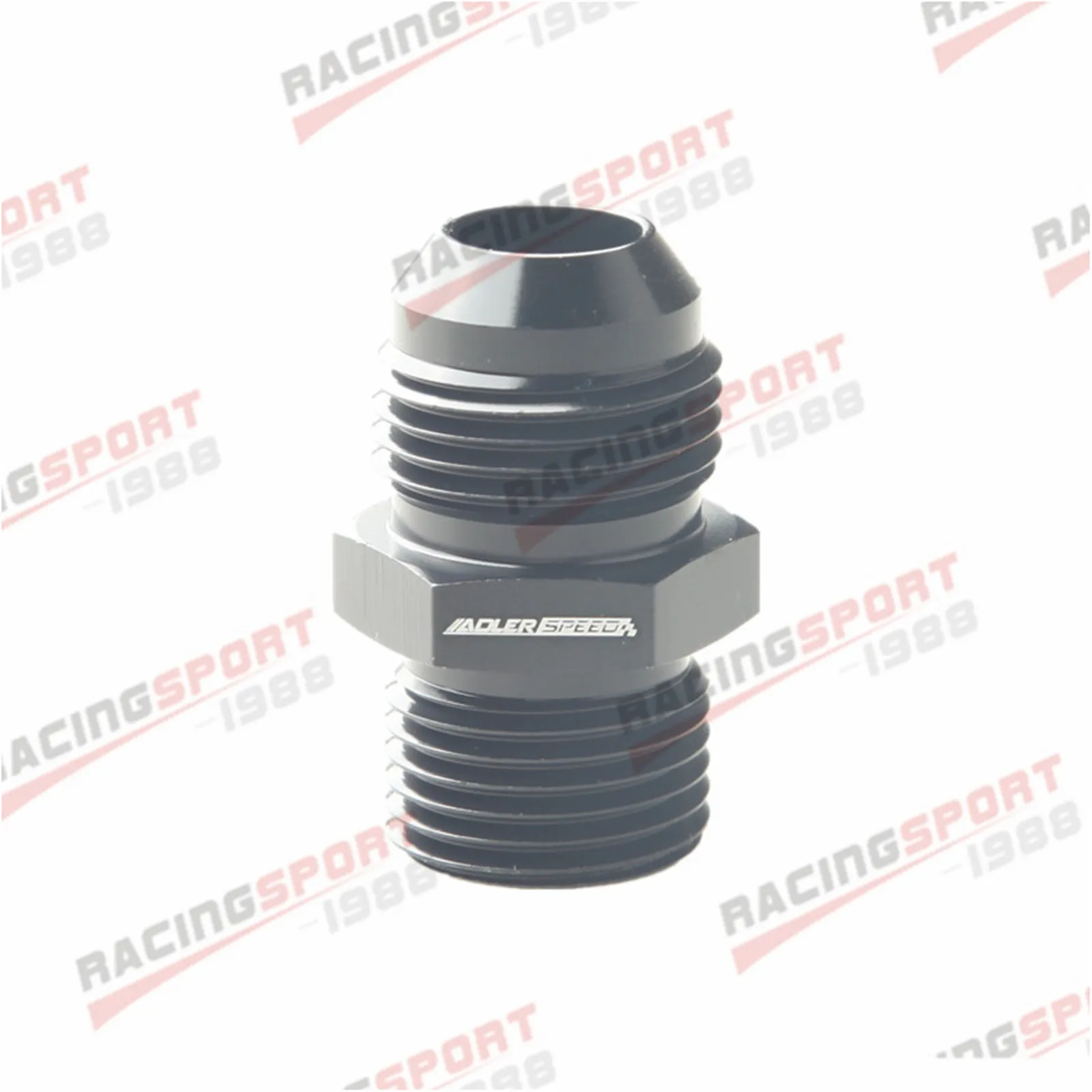 Aluminum BSP Straight Fitting Adapter AN4 AN6 AN8 AN10 AN12 To 1/8" 1/4" 3/8" 1/2" 3/4" ADLER SPEED Black