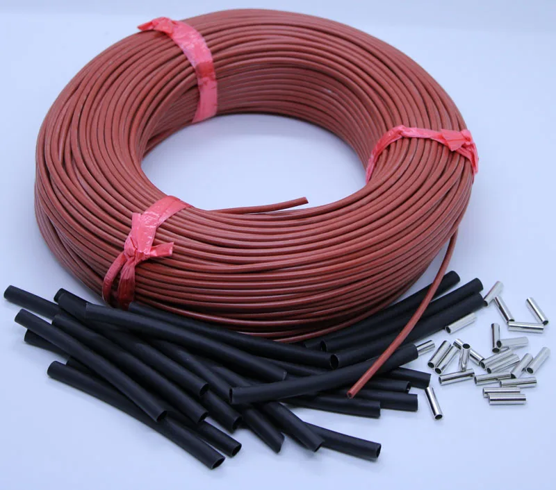 12K 10 to 100 Meters  Floor Warm Heating Cable 33Ohm Carbon Fiber Heating Wires