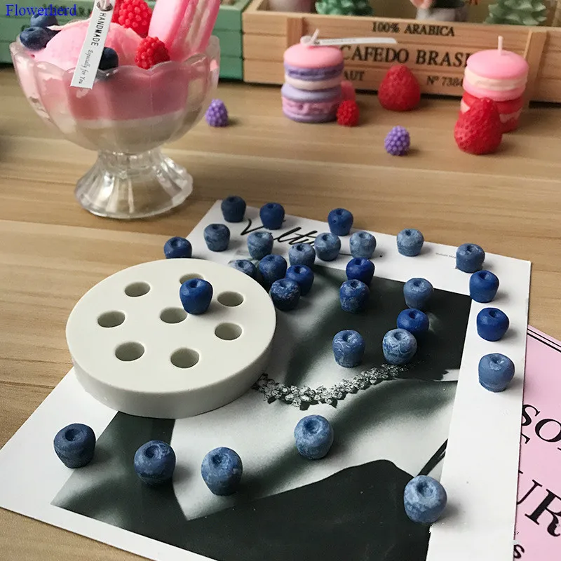 

Eight-hole Blueberry Shaped Cake Decoration Silicone Mold Simulation Fruit Baking DIY Chocolate Mold Dripping Mold 3d Mold