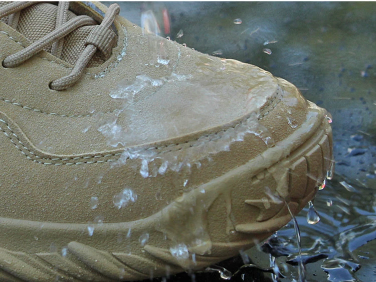 Мужская Уличная Водонепроницаемая походная обувь Военные Тактические Сапоги армейские фанаты тренировочная дезертная Боевая обувь Нескользящая альпинистская спортивная обувь