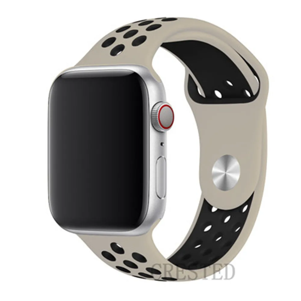 antique black 15 Ремешок для apple watch 5 4 3 ремешок 44 мм/40 мм iwatch ремешок 5 42 мм/38 мм correa силиконовый браслет аксессуары для часов - Цвет ремешка: antique black 15