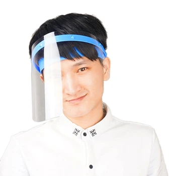 

Kitchen Face Shield Cooking Oil Splash Preventing Anti-Scald Spilled Fume Face Protection Mask, Blue