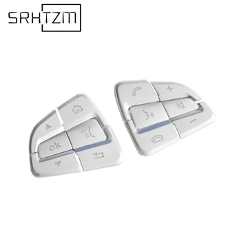 

Car Styling ABS Chrome Steering Wheel Button Covers Trim Stickers for Mercedes Benz A B C GLC CLA CLS GLE GLS GLK Class