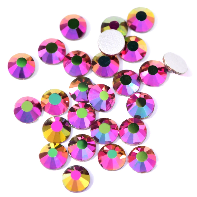 68 Rose Gold AB Oleeya Glass non hot fix nail rhinestones 1