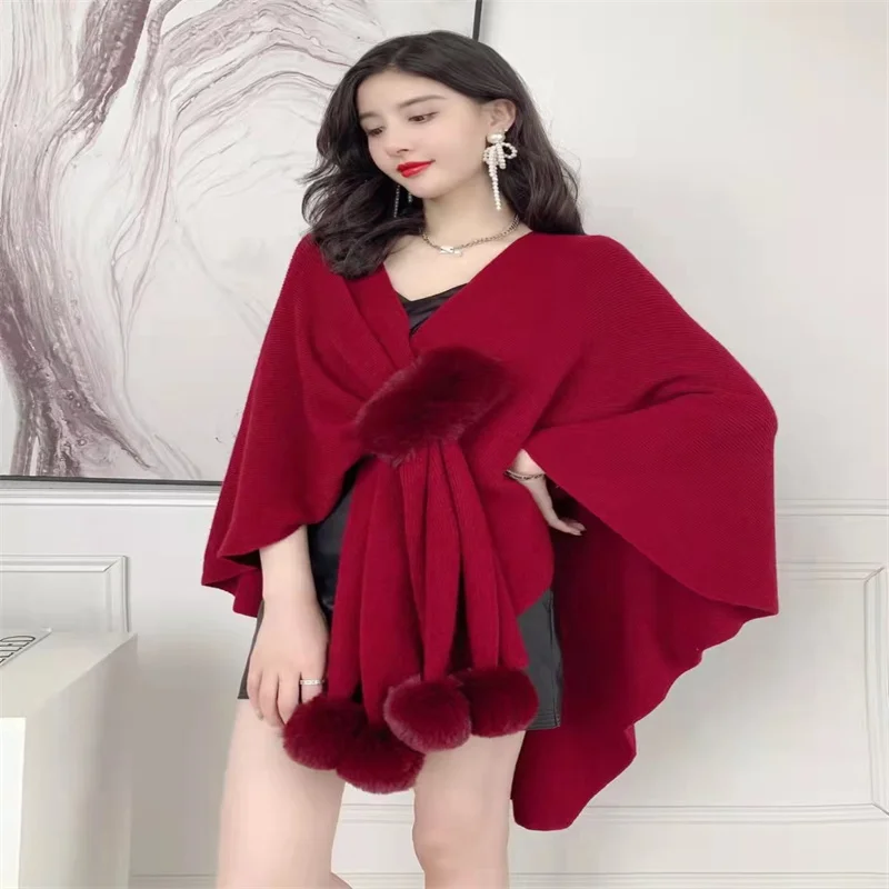 

Solid Color Blanket Wrap Capes Women Winter Warm Poncho Coats 2022 Spring Shawl Capes Women's Cloak Ponchos Cardigans Ladies