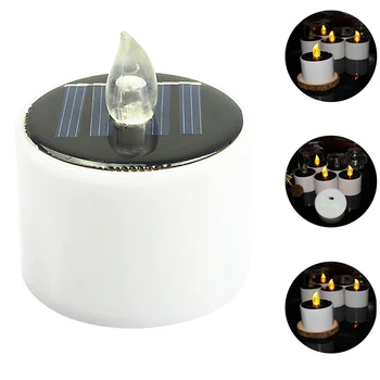 

Flameless UV Eco-friendly Garden Wedding Candle Light Smokeless Lawn Party Home Decoration Simple Switch Outdoor Solar Powered