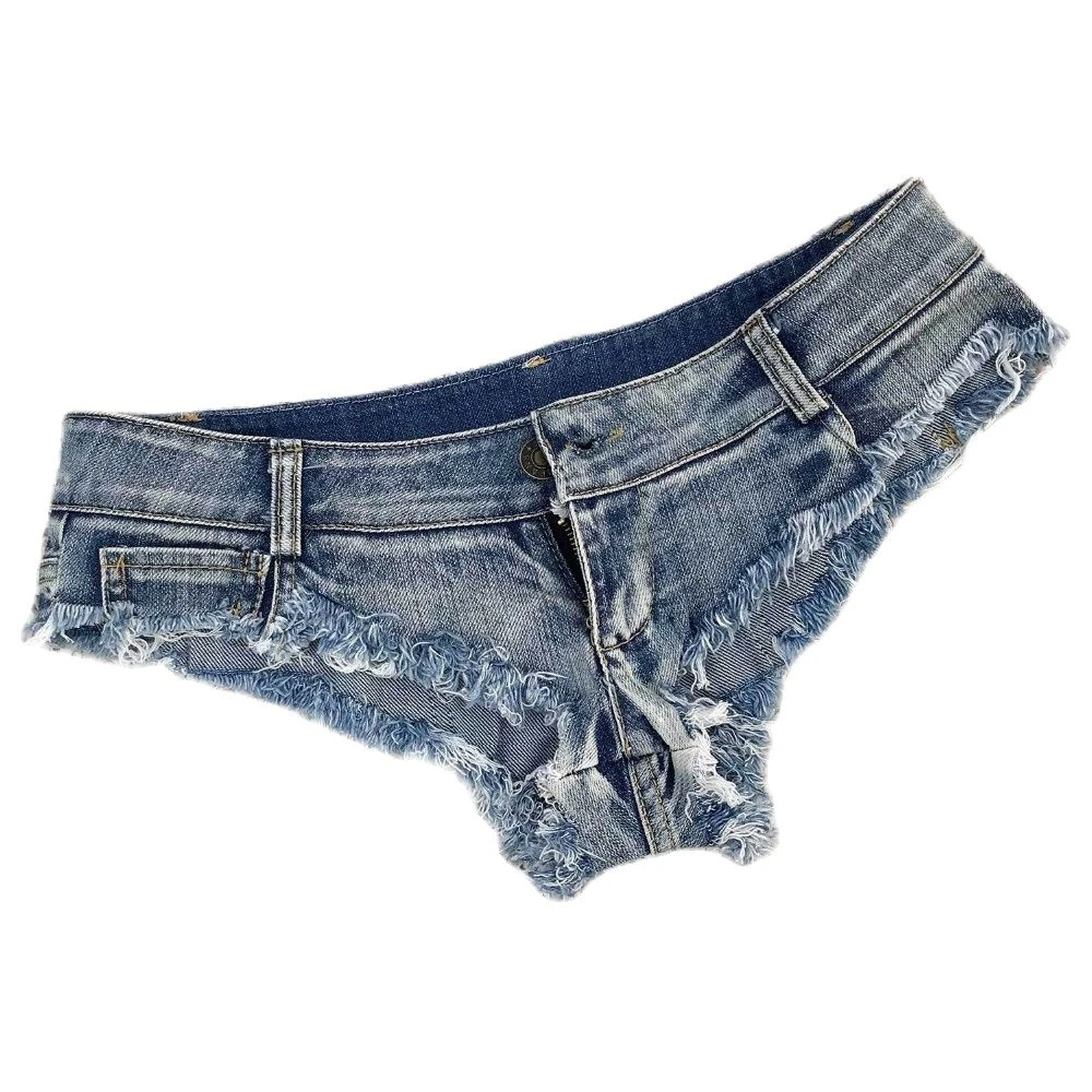 New Summer Women's Low Waist Hole Mini Denim Jeans Shorts Sexy Dj Dance Clubwear Blue champion shorts