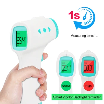

No Touch Infrared Digital Forehead Thermometer for Kids and Adult Non-Contact Body Temperature Gun Baby Fever Detector Device