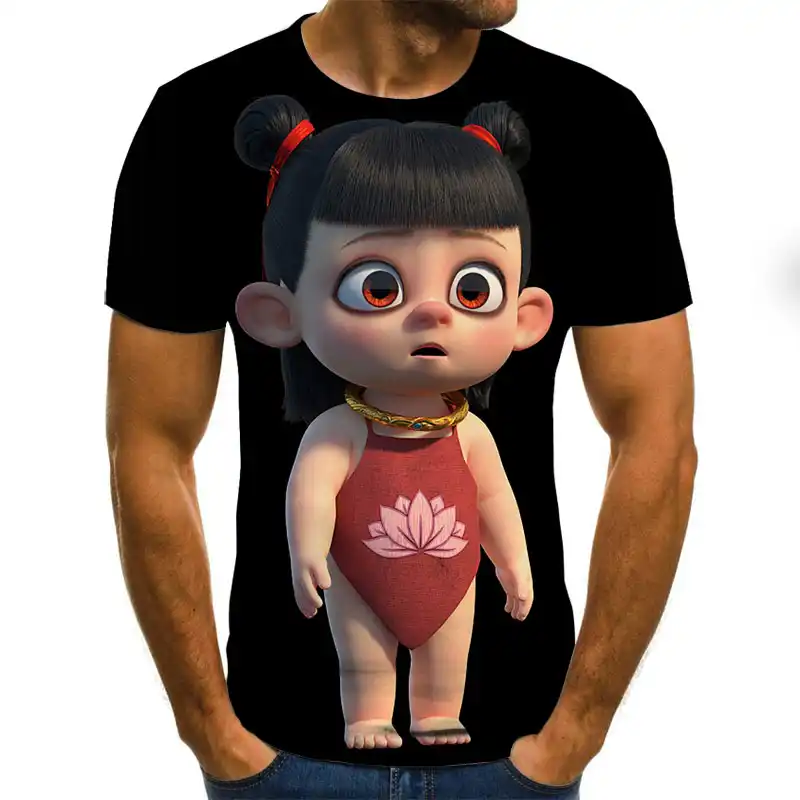 新しい3d夏tシャツシャツキャラクターアニメプリントストリート服メンズファッション半袖tシャツ男性 Tシャツ Aliexpress