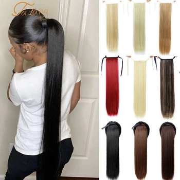 

TALANG Long Silky Straight wig Ponytails Synthetic Ponytail Heat Resistance Hair Extension for Woman