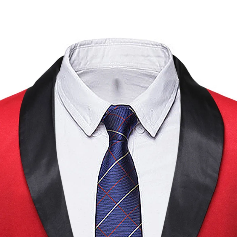 Мужской жилет брендовый красный Шаль Воротник Slim Fit платье жилет мужские вечерние свадебные жилет под смокинг мужские халэко Hombre XXL