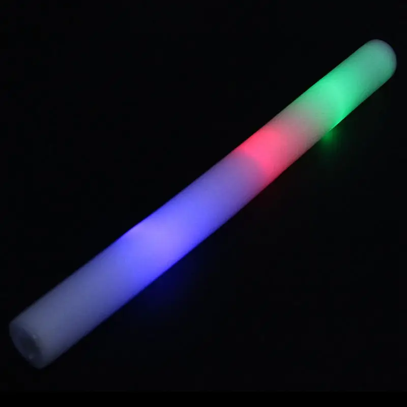 30 Pieces Colorful shiny sponge sticks Luminous Baton LED Foam Stick Chopsticks Rally Party Flashing Glow Batons Light Stick