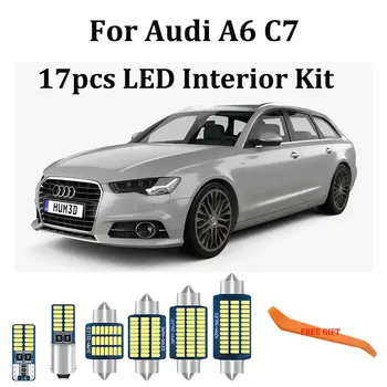 

17X White Canbus led Car interior light Package Kit for Audi A6 S6 RS6 C7 4G Quattro Sedan Avant LED Dome Map Interior Light Kit