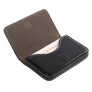 

1pcs Business Card Holder PU Leather Large Capacity Name Card Box Bank Card ID Card Storage Case