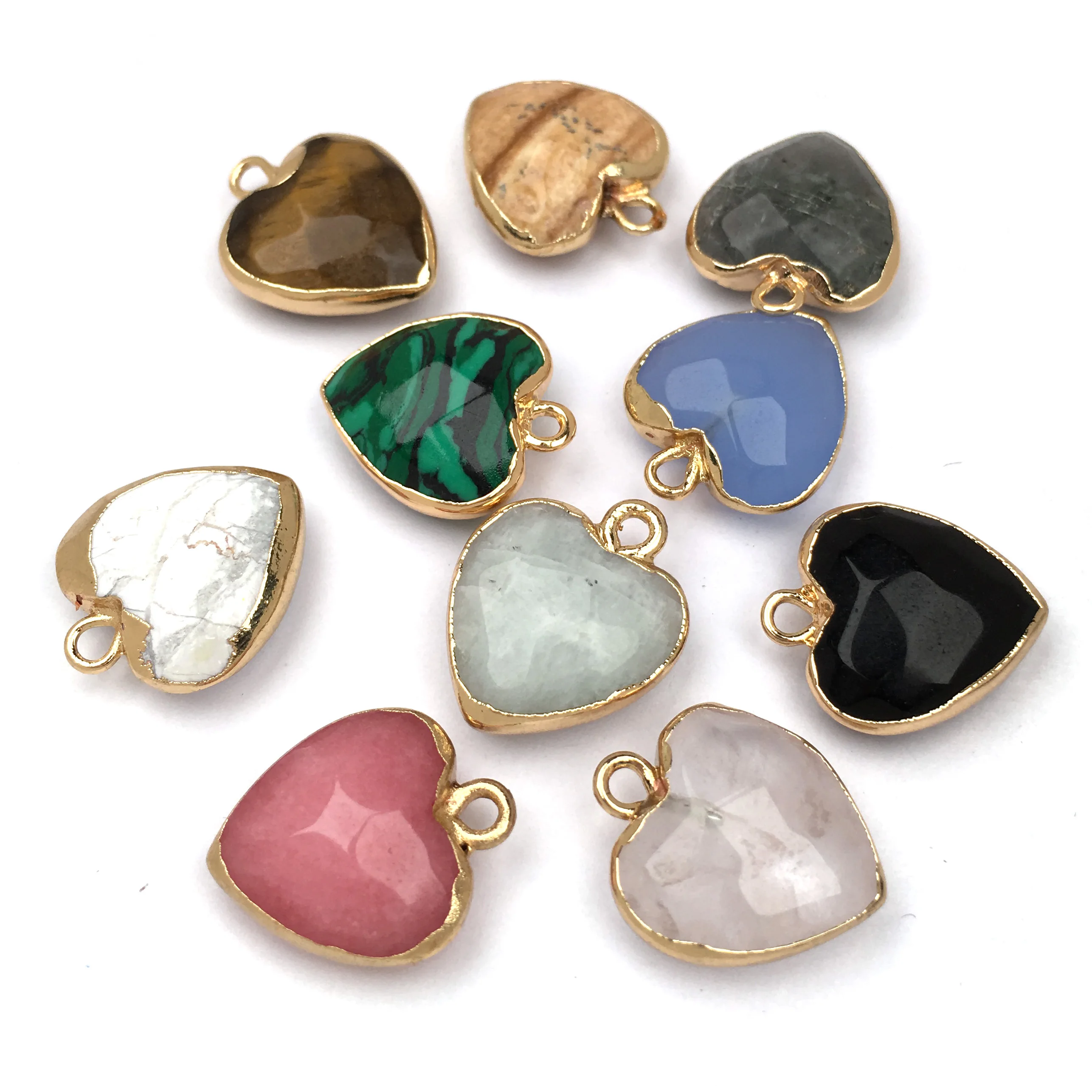 Natural Stone Crystal Pendant charm Heart shape Pendants for Jewelry Making Supplies DIY Fine necklace accessories size 14x17mm Natural Stone Crystal Pendant charm Heart shape Pendants for Jewelry Making Supplies DIY Fine necklace accessories size 14x17mm
